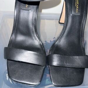 Black and gold high heels-open toe